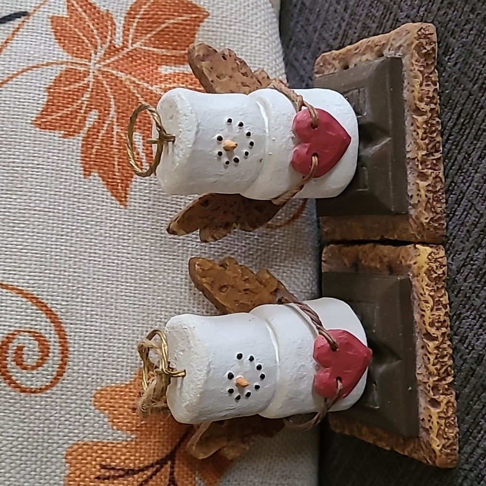 Two Angel 😇 S'mores Heart ❤️  Ordaments